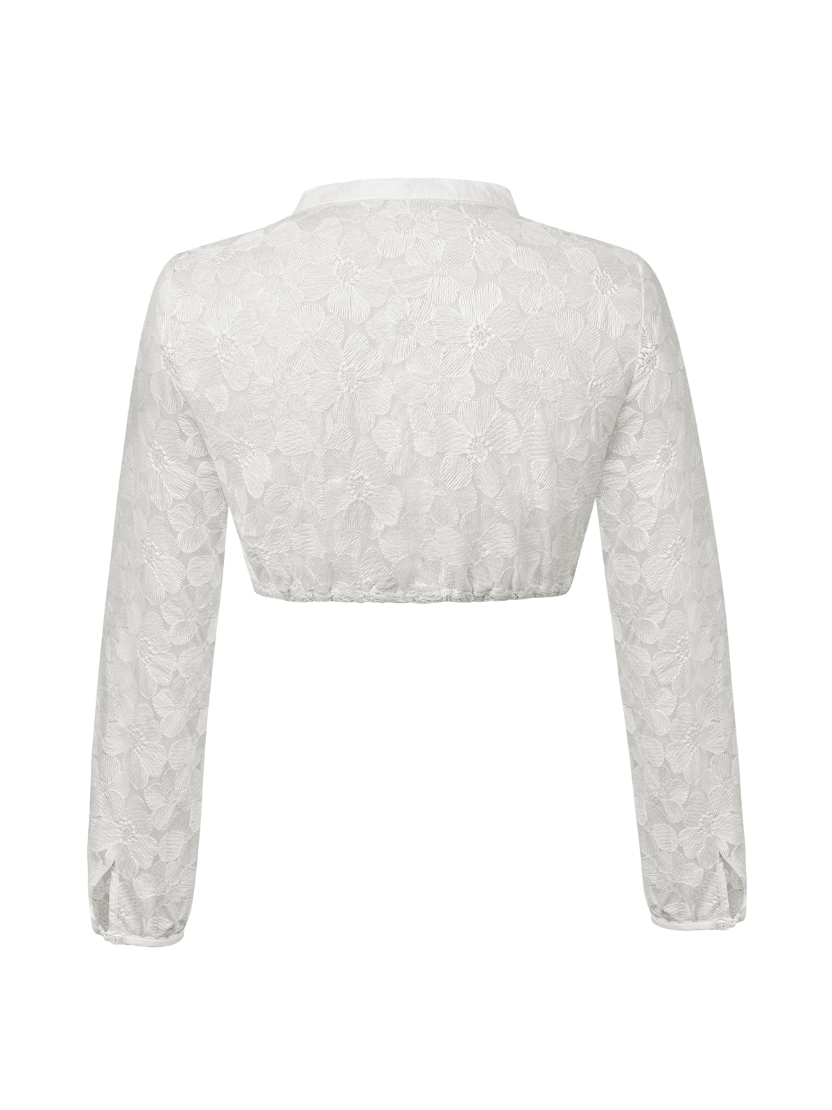 Pitkä käsivarsi V-kaula valkoiset naiset dirndlblous Emma